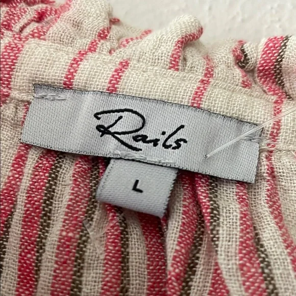 Striped Pink and White Women's Top - Picture 2 of 2